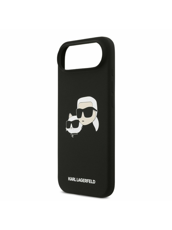Karl Lagerfeld Karl Lagerfeld Liquid Silicone Double Heads MagSafe Hátlap iPhone Air számára Fekete