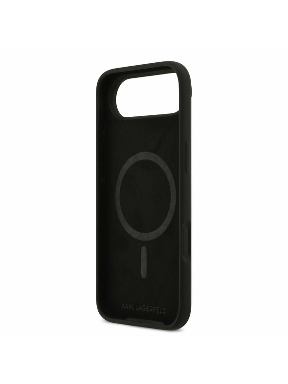 Karl Lagerfeld Karl Lagerfeld Liquid Silicone Double Heads MagSafe Hátlap iPhone Air számára Fekete