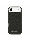 Karl Lagerfeld Karl Lagerfeld Grained PU Repeated Logo MagSafe Hátlap az iPhone Air-hez Black