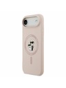 Karl Lagerfeld Karl Lagerfeld Liquid Silicone Karl and Choupette MagSafe Hátlap az iPhone Air-hez Pink