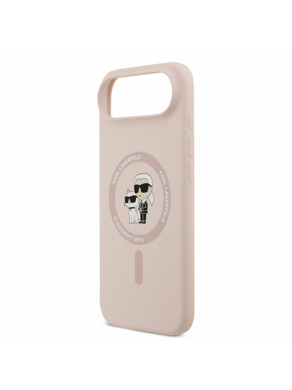 Karl Lagerfeld Karl Lagerfeld Liquid Silicone Karl and Choupette MagSafe Hátlap az iPhone Air-hez Pink