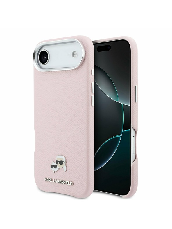 Karl Lagerfeld Karl Lagerfeld PU Karl and Choupette Heads Pins MagSafe Hátlap az iPhone Air-hez Pink