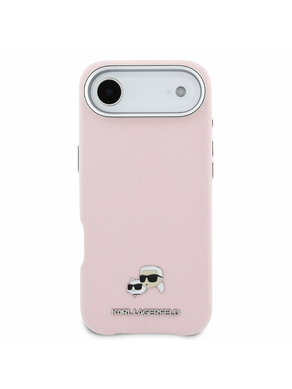 Karl Lagerfeld Karl Lagerfeld PU Karl and Choupette Heads Pins MagSafe Hátlap az iPhone Air-hez Pink