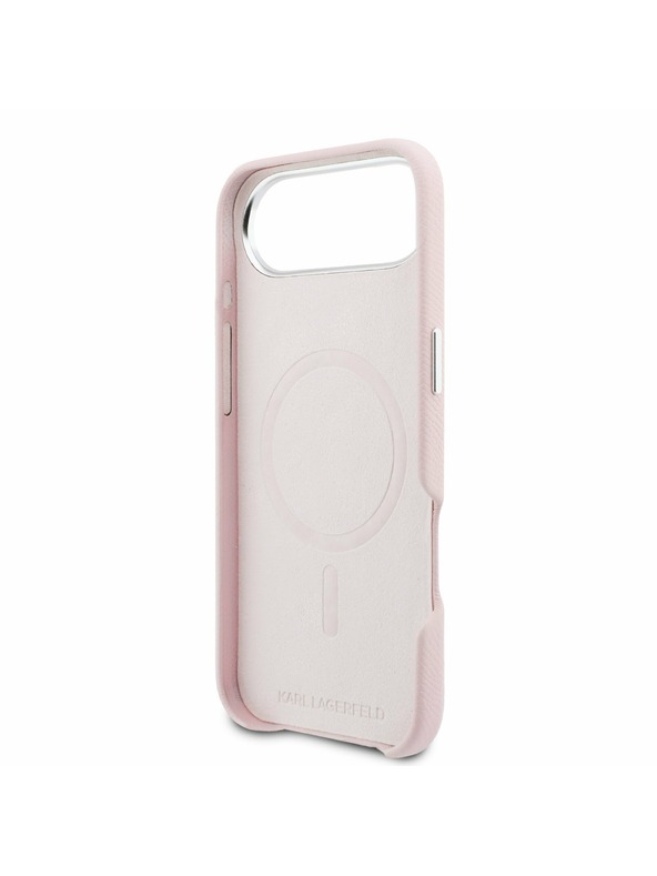 Karl Lagerfeld Karl Lagerfeld PU Karl and Choupette Heads Pins MagSafe Hátlap az iPhone Air-hez Pink
