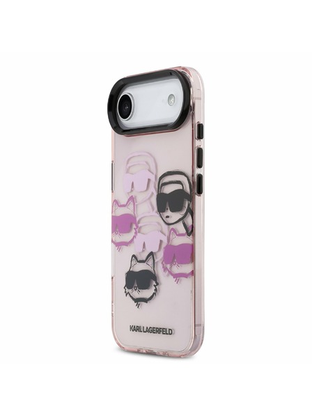 Karl Lagerfeld Karl Lagerfeld IML Multi K&CH Heads Hátlap az iPhone Air-hez Pink