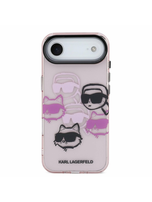 Karl Lagerfeld Karl Lagerfeld IML Multi K&CH Heads Hátlap az iPhone Air-hez Pink