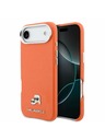 Karl Lagerfeld Karl Lagerfeld PU Karl and Choupette Heads Pins MagSafe Hátlap az iPhone Air-hez Orange