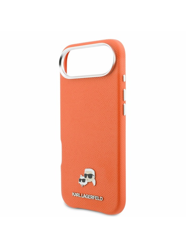 Karl Lagerfeld Karl Lagerfeld PU Karl and Choupette Heads Pins MagSafe Hátlap az iPhone Air-hez Orange