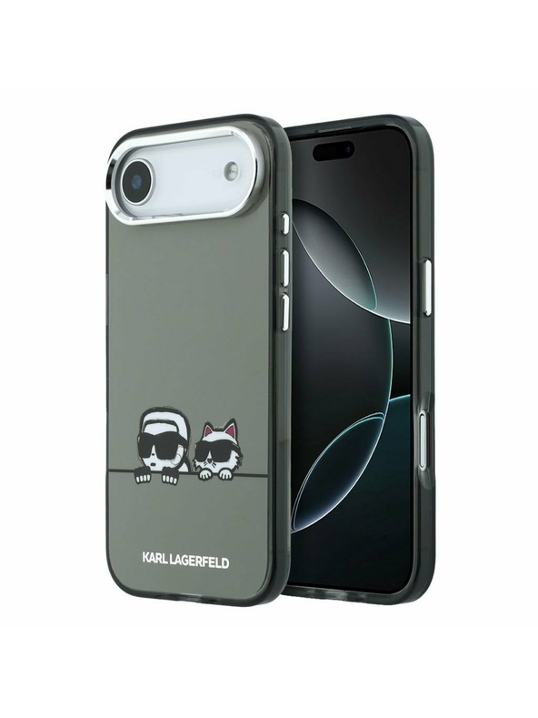 Karl Lagerfeld Karl Lagerfeld IML K&CH Heads Logo MagSafe Hátlap az iPhone Air-hez Black