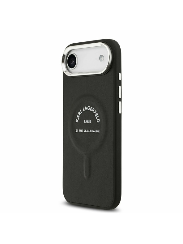 Karl Lagerfeld Karl Lagerfeld PU RSG Logo MagSafe Hátlap az iPhone Air-hez Black