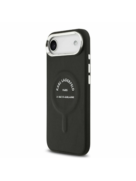 Karl Lagerfeld Karl Lagerfeld PU RSG Logo MagSafe Hátlap az iPhone Air-hez Black