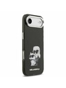 Karl Lagerfeld Karl Lagerfeld IML Aquarelle Karl and Choupette Hátlap az iPhone Air-hez Black