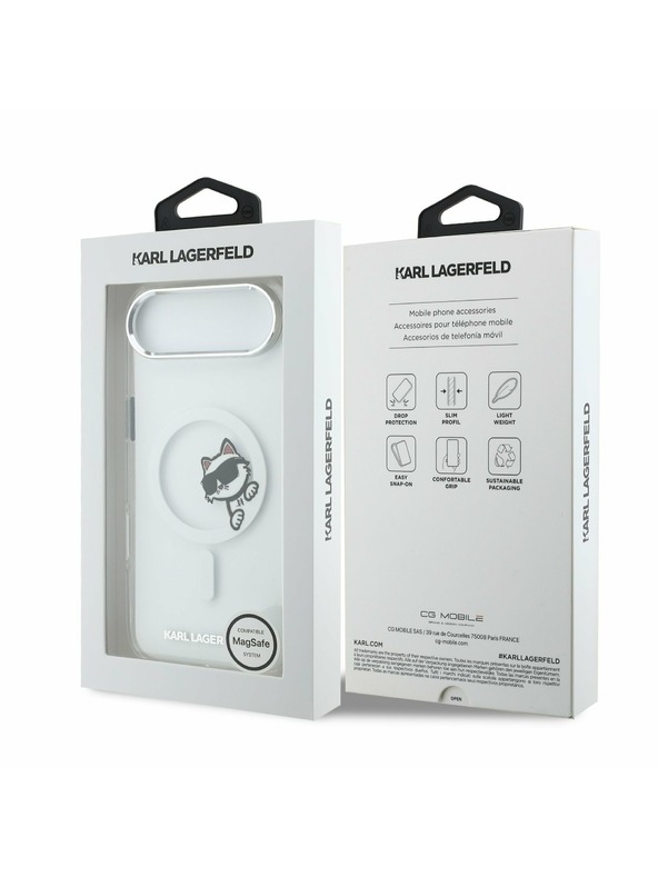 Karl Lagerfeld Karl Lagerfeld IML Choupette Peekaboo MagSafe Hátlap az iPhone Air-hez Transparent