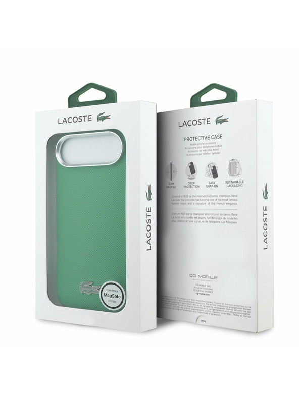 Lacoste Lacoste Iconic Petit Pique Metal Logo MagSafe Hátlap az iPhone Air-hez Green