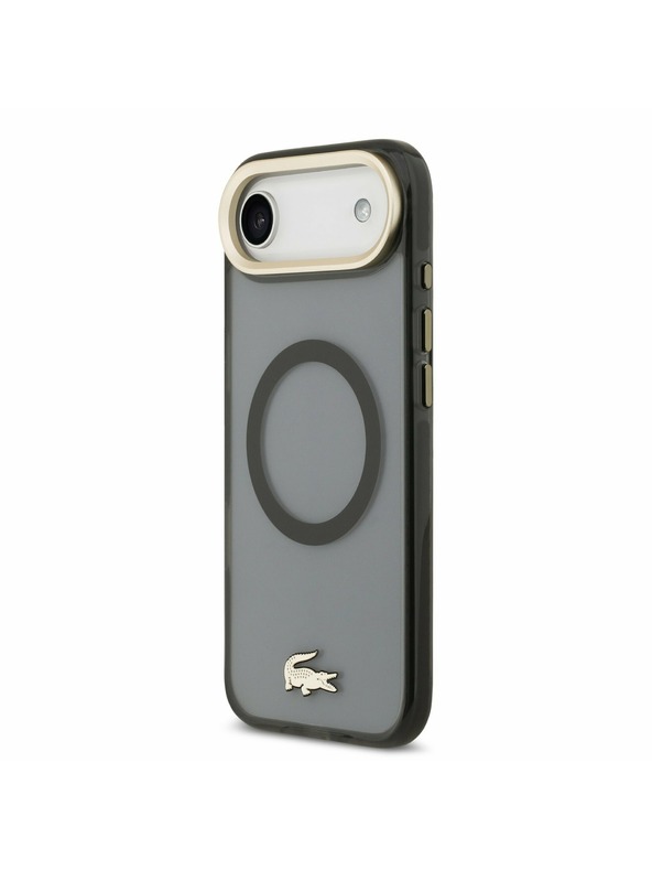 Lacoste Lacoste PC/TPU Frosted Finish Gold Logo MagSafe Hátlap az iPhone Air-hez Black
