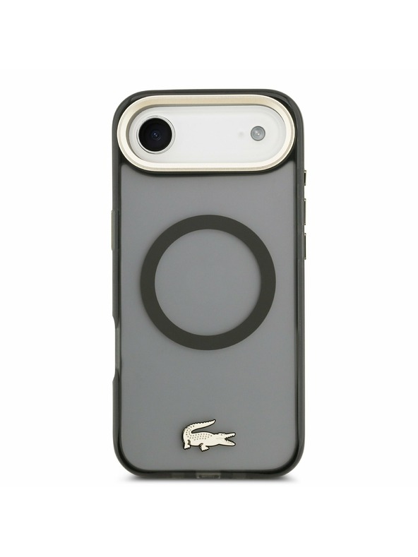 Lacoste Lacoste PC/TPU Frosted Finish Gold Logo MagSafe Hátlap az iPhone Air-hez Black