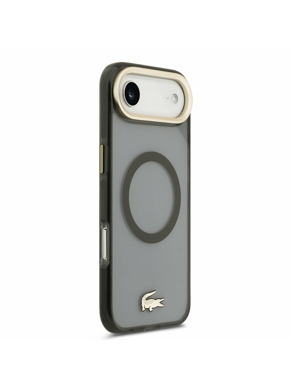 Lacoste Lacoste PC/TPU Frosted Finish Gold Logo MagSafe Hátlap az iPhone Air-hez Black