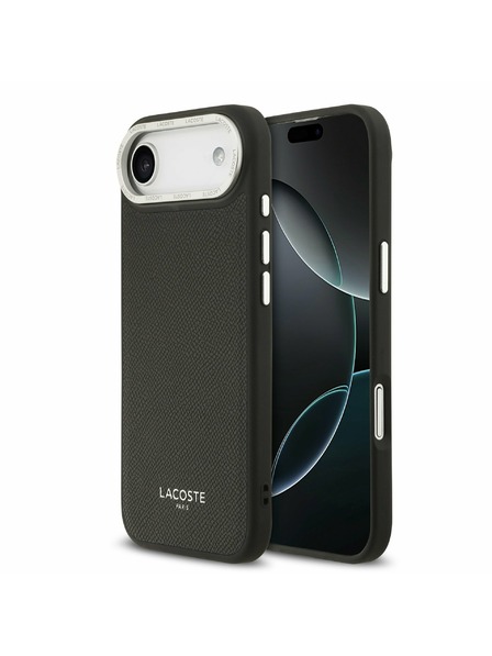 Lacoste Lacoste PU Leather Champs Elysees MagSafe Hátlap az iPhone Air-hez Black