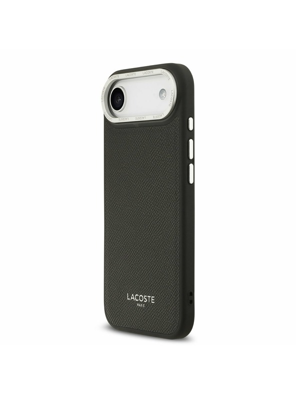 Lacoste Lacoste PU Leather Champs Elysees MagSafe Hátlap az iPhone Air-hez Black