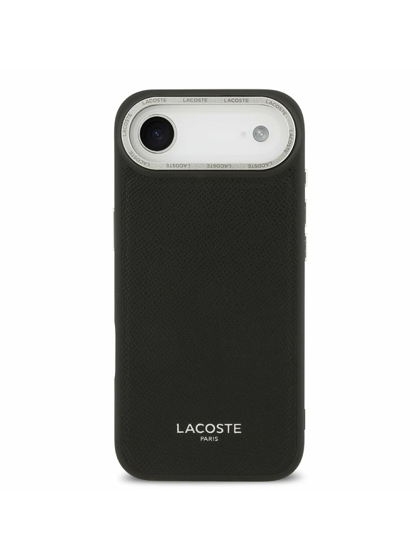Lacoste Lacoste PU Leather Champs Elysees MagSafe Hátlap az iPhone Air-hez Black