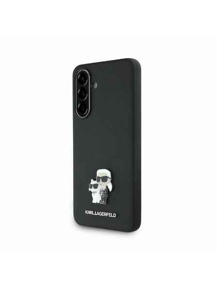 Karl Lagerfeld Karl Lagerfeld PU Saffiano Metal Karl and Choupette Hátlap a Samsung Galaxy A36-hoz Black