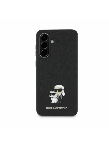 Karl Lagerfeld Karl Lagerfeld PU Saffiano Metal Karl and Choupette Hátlap a Samsung Galaxy A36-hoz Black