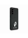 Karl Lagerfeld Karl Lagerfeld PU Saffiano Metal Karl and Choupette Hátlap a Samsung Galaxy A36-hoz Black