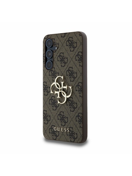 Guess Guess PU 4G Metal Logo Hátlap a Samsung Galaxy A55 5G-hez Brown