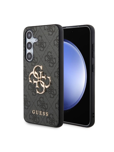 Guess Guess PU 4G Metal Logo Hátlap a Samsung Galaxy S24-hez Grey