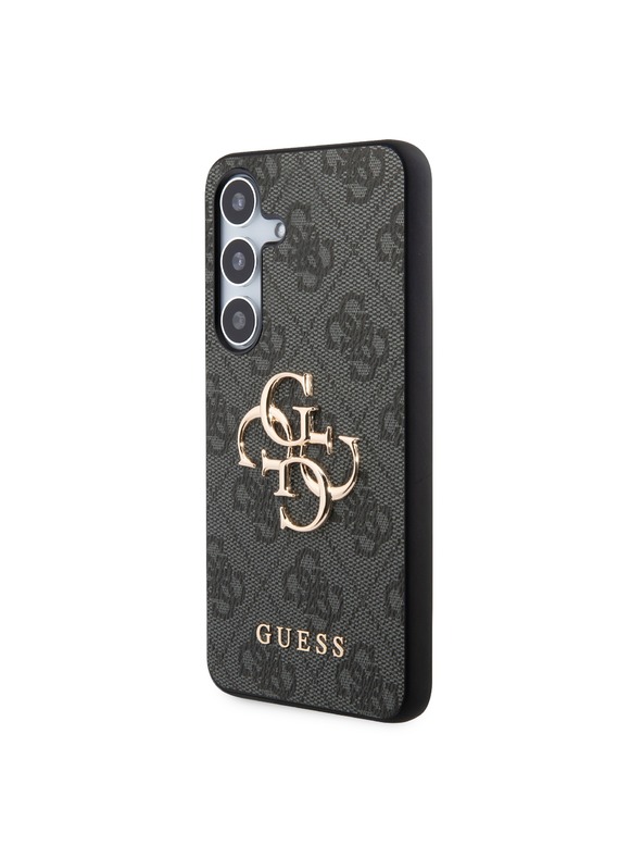 Guess Guess PU 4G Metal Logo Hátlap a Samsung Galaxy S24-hez Grey