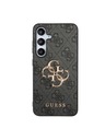 Guess Guess PU 4G Metal Logo Hátlap a Samsung Galaxy S24-hez Grey