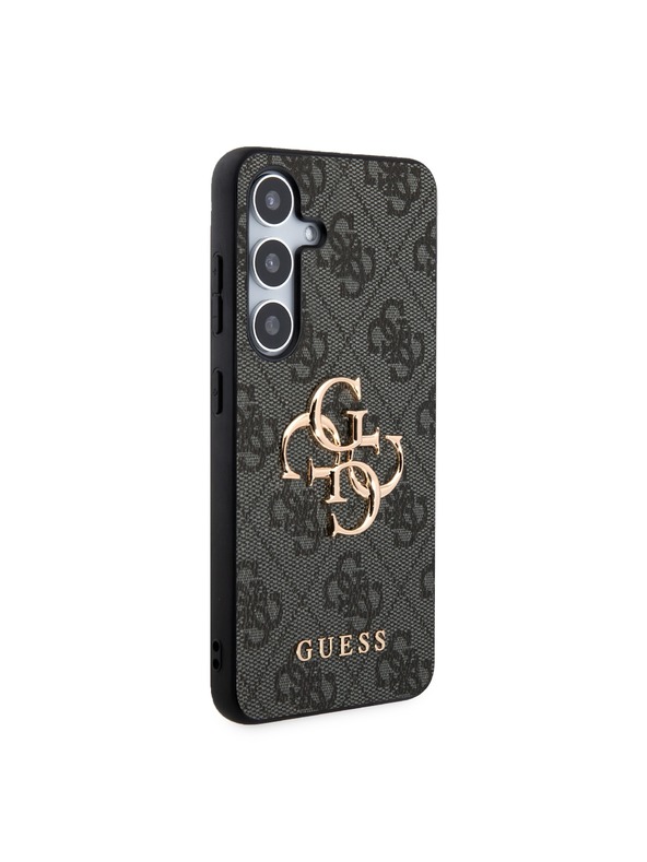 Guess Guess PU 4G Metal Logo Hátlap a Samsung Galaxy S24-hez Grey
