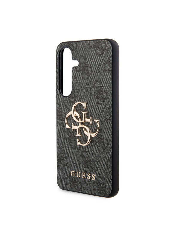 Guess Guess PU 4G Metal Logo Hátlap a Samsung Galaxy S24-hez Grey