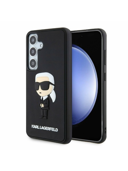Karl Lagerfeld Karl Lagerfeld 3D Rubber Ikonik Hátlap a Samsung Galaxy S24-hez Black