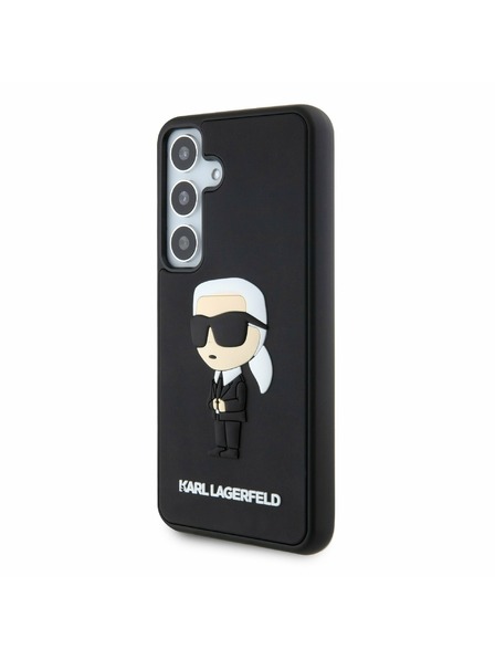 Karl Lagerfeld Karl Lagerfeld 3D Rubber Ikonik Hátlap a Samsung Galaxy S24-hez Black