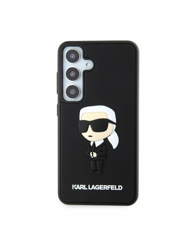 Karl Lagerfeld Karl Lagerfeld 3D Rubber Ikonik Hátlap a Samsung Galaxy S24-hez Black