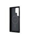 Guess Guess PU Bőr 4G Színes Gyűrű MagSafe Hátlap Samsung Galaxy S24 Ultra Fekete