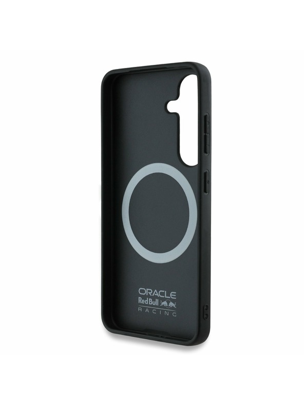 Red Bull Red Bull Bőr Hálózott Debosszált Logo MagSafe Hátlap Samsung Galaxy S25 Tengerészkék