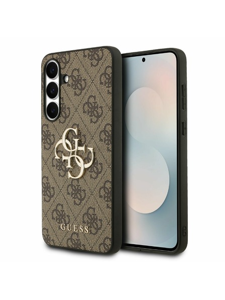 Guess Guess PU 4G Metal Logo Hátlap Samsung Galaxy S25 FE Barna
