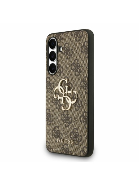 Guess Guess PU 4G Metal Logo Hátlap Samsung Galaxy S25 FE Barna