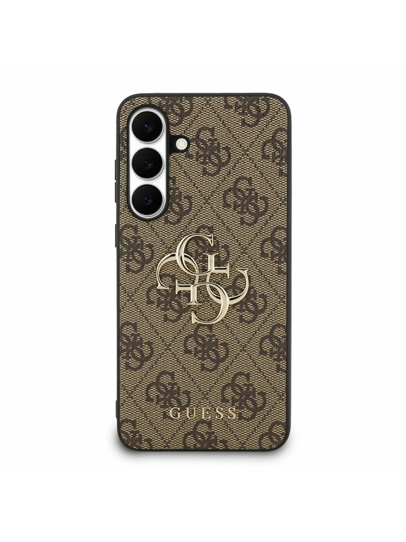 Guess Guess PU 4G Metal Logo Hátlap Samsung Galaxy S25 FE Barna