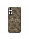 Guess Guess PU 4G Metal Logo Hátlap Samsung Galaxy S25 FE Barna