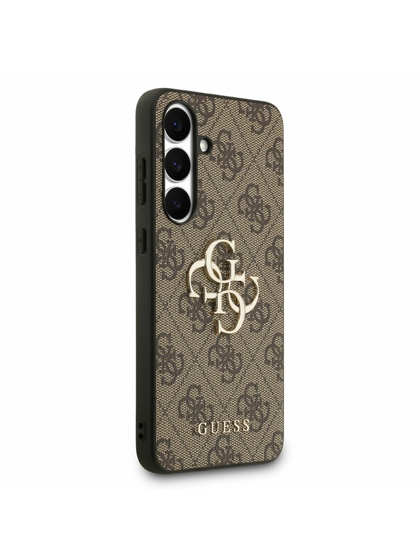 Guess Guess PU 4G Metal Logo Hátlap Samsung Galaxy S25 FE Barna