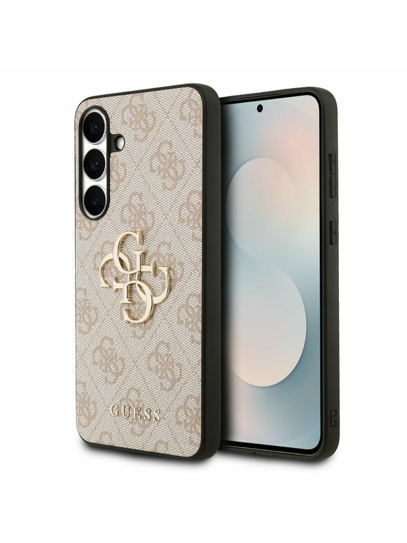 Guess Guess PU 4G Metal Logo Hátlap Samsung Galaxy S25 FE Rózsaszín