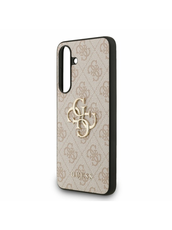 Guess Guess PU 4G Metal Logo Hátlap Samsung Galaxy S25 FE Rózsaszín