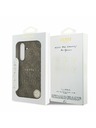 Guess Guess PU Bőr 4G Színes Gyűrű MagSafe Hátlap Samsung Galaxy S25 FE Barna