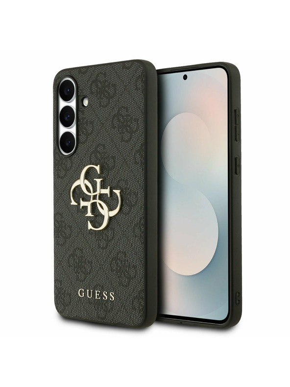 Guess Guess PU 4G Metal Logo Hátlap Samsung Galaxy S25 FE Szürke