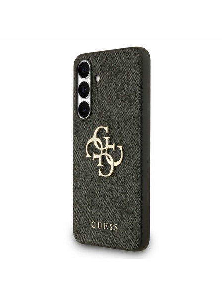 Guess Guess PU 4G Metal Logo Hátlap Samsung Galaxy S25 FE Szürke