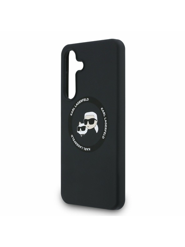 Karl Lagerfeld Karl Lagerfeld Folyékony Szilikon K&CH Heads MagSafe Hátlap Samsung Galaxy S25 FE Fekete