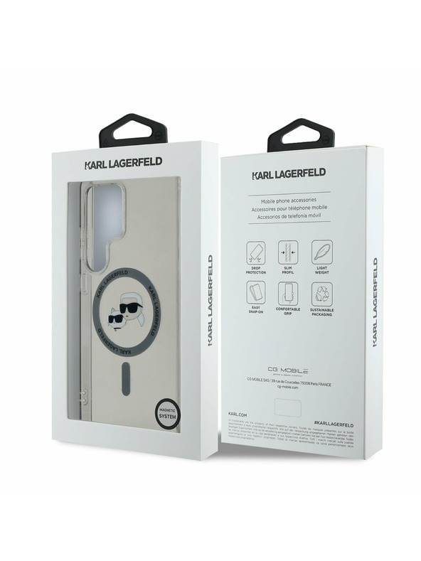 Karl Lagerfeld Karl Lagerfeld IML K&CH Heads MagSafe Hátlap Samsung Galaxy S25 Ultra Fekete